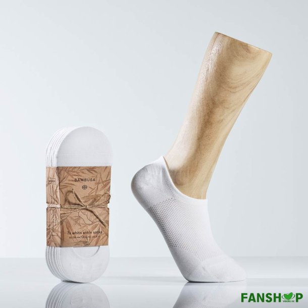 Bambusa ankelsokker, hvid, 7 pk.